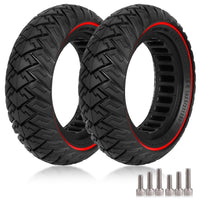 1 x RAW Customer Returns 10 inch Scooter Solid Tires, Electric Scooter Solid Tires 10 x 3 255 x 80 80 65-6 Replacement Tire for Zero 10X Kaabo WOLF WARRIOR X MANTIS 10, Front Rear Scooter Solid Tires 2 PCS Red  - RRP €77.64