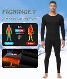 1 x Brand New Figninget Thermal Underwear Men s Thermal Undershirt Men s Warm Underwear Men s Winter Underwear Men s Ski Underwear Men s Thermal Underwear Men Black 2XL - RRP €27.6