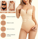 1 x RAW Customer Returns Bafully Women s Body Shaper Flat Stomach Shapewear Invisible Slimming Bodysuit Top Beige SM - RRP €36.4