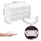 1 x RAW Customer Returns Winter Shore Craft Box Storage with 9 Drawers Pack of 2 - Clear White Drawer Box Desk - Removable Mini with Cute Designs for Office Supplies Accessories - RRP €17.99