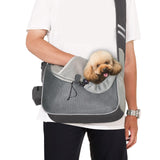 1 x RAW Customer Returns Pet Dog Sling Carrier Cat Dog Papoose Hands Free, Adjustable Pet Front Carrier with Interactive Calming, Bottom Hard Support Soft Paded, Small Animal 5-10lbs Shoulder - RRP €25.99