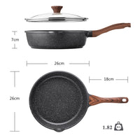 1 x RAW Customer Returns SENSARTE 30cm Deep Frying Pan with Lid, 4.7L Saute Pan with Lid, Large Frying Pan, Non-Stick Cooking Pan, Chef s Pan, Induction Suitable, PFOA Free - RRP €48.02