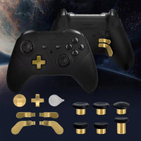 1 x RAW Customer Returns 13 in 1 Metal Thumbsticks for Xbox Elite Controller Series 2 Accessories, Replacement Magnetic Buttons Kit includes 6 Metal Plating Joysticks, 4 Paddles, 2 D-Pads, 1 Adjustment Tool Chrome Gold  - RRP €40.19