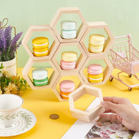 1 x RAW Customer Returns PH PandaHall 10pcs Honeycomb Cupcake Stand Honeycomb Shelves Hexagonal Cake Display Holder Floating Wood Table Sign With 30pcs Adhesive Tape For Baby Shower Birthday Party - RRP €38.49