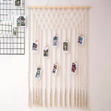 7 x Brand New Macrame wall hanging Boho decorative tapestry style, tapestry wall decoration handmade, for outdoor, living room, bedroom, indoor, gifts 50 100 cm beige with photo holder 20 - RRP €142.8