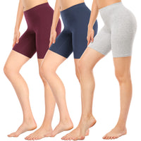 1 x RAW Customer Returns Wealurre Cycling Shorts Women s Short Shorts Pants Under Dress Leggings Women s Short Underpants Women s Long Johns Underwear Cotton Size S-4XL,Red Navy Gray,M - RRP €22.99