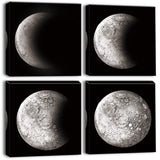 1 x RAW Customer Returns Artscope 4-piece canvas print with moon phase motif art print - modern wall picture for kitchen bathroom living room wall decoration - 30 x 30 cm - RRP €27.53