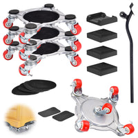 1 x RAW Customer Returns 16 Piece Furniture Wheel Set, 400KG Furniture Wheel Movers, Furniture Lifter with Crowbar and Lifting Cushion, for Shopping Malls, Homes, Offices 1  - RRP €38.99