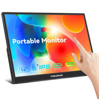 1 x RAW Customer Returns Thinlerain 14 Inch Portable Touchscreen Monitor FHD 1920 x 1200 IPS Screen, USB C and HDMI Monitor, Second Monitor Built-in Speaker Stand External Monitor for PC Phone - RRP €129.99