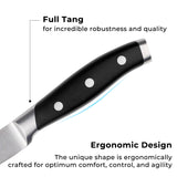 1 x RAW Customer Returns linoroso vegetable knife 9cm paring knife sharp fruit knife kitchen knife small kitchen knife forged pieces made of German carbon steel ergonomic handle with elegant gift box - Classic series - RRP €24.95