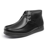 1 x Brand New Bruno Marc Men s Boots Chukka Boot Dress Waterproof Leather Boots Shacre Lace Up Boots BLACK Size 44 EUR SBBO2214M-E - RRP €22.18