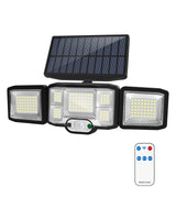 1 x RAW Customer Returns Vicalo Outdoor Solar Lights, 3 Heads Outdoor LED Solar Spotlights with PIR Motion Sensor, Outdoor LED Solar Light 270 Wide Angle Illumination and IP65 Waterproof for Garden Wall - RRP €23.53