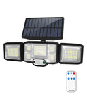 1 x RAW Customer Returns LED solar lamps for outdoors with motion detector, VICALO ip65 waterproof solar LED spotlight with 3 modes 2400 mAh 192, solar lights with remote control for garden, 270 wide angle with 3 heads - RRP €22.33