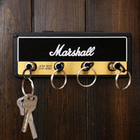 1 x RAW Customer Returns Marshall key holder, wall mounted keyboard, Jack Rack 2.0 JCM800 keyboard hook holder, Marshall key holder with 4 guitar plugs - RRP €17.7