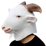 1 x RAW Customer Returns CreepyParty Goat Mask Halloween Costume Party Animal Head Latex Masks Goat Carnival Masks - RRP €22.21