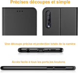 1 x RAW Customer Returns Tenphone Etui Coque Pour Huawei P30, Protection Etui Housse en Cuir Portefeuille Livre, Emplacements Cartes , Fonction Support , Languette Magn tique Pour Huawei P30 6.1 , Noir  - RRP €21.6