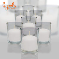 1 x RAW Customer Returns Hyoola votive candles - candles with long burning time 10 hours - container candles in glass unscented - package 50 white small candles - made in Europe - RRP €20.4