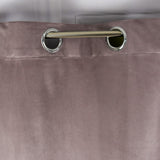 1 x RAW Customer Returns FLYing Curtains - Curtains for the living room, bedroom - Opaque curtain with eyelets, velvet curtain, eyelet curtain - 1 piece - 145 x 250 cm - Heather - RRP €22.08