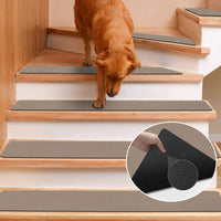 1 x RAW Customer Returns GOYLSER Stair Treads Mats Anti-Slip Stair Treads with Rubber Base - Soft Elastic Stair Carpet Small Stair Carpet for Children Pets Black 76x20cm 7 Pieces  - RRP €30.24