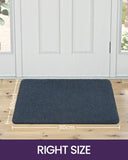 1 x RAW Customer Returns DEXI dirt trapper mat, non-slip doormat for indoor and outdoor use, washable entrance carpet, absorbent door mat - clean mat 50 x 80 cm, blue-black - RRP €23.3