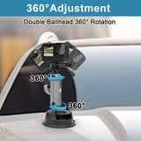 1 x RAW Customer Returns Action Camera Suction Cup Mount Car Suction Cup Holder with 360 Double Head and 1 4 Thread Phone Mount Ball Compatible with GoPro Hero 11 10 9 8 7 6 5 insta360 X3,OSMO Pocket,ONE X2 and Cell Phone - RRP €25.8