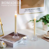 1 x RAW Customer Returns Romadedi glass candle holder candlestick for taper candles - set of 20 small taper candle holders for taper candles wedding table decoration Christmas Advent living room party dining table vintage decoration - RRP €44.99