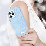 1 x RAW Customer Returns BEZ Phone Case for iPhone 15 Pro Case Glitter, Sparkle Diamond Crystal Bling Case with Bling Co. Series for iPhone 15 Pro, Sky Blue - RRP €24.99