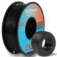 1 x RAW Customer Returns TEQStone TPU Filament 1.75mm Black 1Kg Spool 95A Flexible Soft 3D Printer Filament Dimensional Accuracy -0.03mm Vacuum Packaging - RRP €26.99