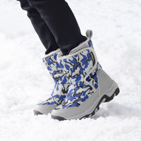 1 x Brand New DREAM PAIRS KIDS Snow Boot Winter Shoes Fashion Lace-up Boots Boy and Girl CAMO BLUE SDSB2222K-E Size 31 EUR  - RRP €51.6