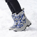 1 x Brand New DREAM PAIRS boys girls snow boots fashion winter boots medium boots with warm faux fur lining CAMO BLUE 31 EUR SDSB2222K-E - RRP €32.46