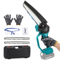 1 x RAW Customer Returns 8 inch mini chainsaw compatible with Makita 18V battery, with brushless motor cordless chainsaw with 2x chain electric hand chain saw for garden shears, branch shears, wood cutting without battery and charger  - RRP €76.63