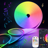 1 x RAW Customer Returns Lamomo RGB LED Strip 5M, Neon LED Strip with App Control, 12V Bluetooth Color Changing LED Strip, Music Sync Indirect Lighting Tape for Living Room, Bedroom, Playroom - RRP €34.27