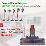 1 x RAW Customer Returns suzao brush replacement parts for Dyson V7 V8 V10 V11 V15 sv12 sv14 sv15, floor nozzle with 2 turbo brushes and LED, 1s installation Dyson brush roller for carpet, parquet floors, hard floors cleaning accessories - RRP €41.57