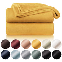 1 x RAW Customer Returns Blumtal fleece blanket 270x230 cm - Oeko-Tex certified cuddly blanket - living blanket 270x230 cm - soft blanket couch as living cuddly blanket - fleece blanket - living room blanket - Spicy Mustard - Yellow - RRP €33.99