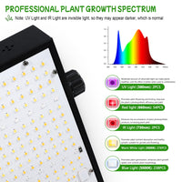 1 x RAW Customer Returns VAYALT 2024 Plant Lamp, 1000W LED Plant Lamp with UV and IR, Indoor Grow Lamps Full Spectrum LED Grow Light Indoor Plants Vegetables and Flowers, Full Spectrum Grow Light - RRP €79.99