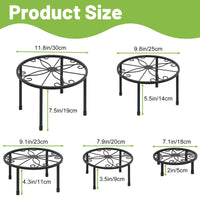 1 x RAW Customer Returns in 1 Set Metal Flower Stand Black Living Room Flower Stool Garden for Indoor Outdoor Use Flower Shelf Balcony Plant Shelf Decorative Plant Stairs Indoor Outdoor Decoration - Various Heights B  - RRP €29.99