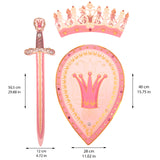 1 x RAW Customer Returns Liontouch - Pink Queen Sword, Shield Crown Set for Girls Medieval Pink Foam Set for Children s Role Play Safe Weapons Armor for Royal Disguises Costumes - RRP €39.58