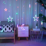 13 x Brand New Fairy lights star curtain, star light curtain, fairy lights stars for windows, light curtain lights, LED fairy lights, for Christmas, birthday, party, wedding, decoration - RRP €153.92