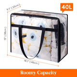 1 x RAW Customer Returns Lifewit 6 Pieces 40L Transparent Clothes Storage Bags, PVC Foldable Clothes Storage Bags, Storage Boxes with Handles, Closet Organizer for Blankets, Clothes, Toys, Moving, Book - RRP €33.85