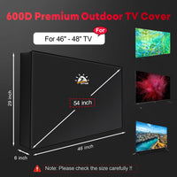 1 x RAW Customer Returns Zettum TV Cover for 46-48 inch TV, TV Screen Protector Cover Outdoor 600D Oxford PU Coating Heavy Duty Waterproof Screen Protector for TV - RRP €29.99