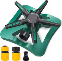 2 x RAW Customer Returns UrbanWave Lawn Sprinkler, 360 Rotating Garden Sprinkler with 5 Arms 20 Spray Nozzles Sprinkler Garden, Lawn Sprinkler Large Areas and Small Areas, Irrigation Systems for Lawns, Plants, Flowers - RRP €27.98