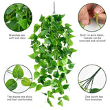 2 x RAW Customer Returns Juxtaposia 4pcs Artificial Hanging Plants 105cm Artificial Fake Ivy Leaves Bushy Green Artificial Hanging Plant for Lnen Wall Decor Outdoor Garden - RRP €45.6