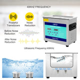 1 x RAW Customer Returns AIPOI Ultrasonic Cleaner 3.2L Stainless Steel Ultrasonic Cleaner with Heater, 120W Ultrasonic Bath for Cleaning Jewelry, Glasses, Watch Chains, Dental Tools, Metal Parts, Carburetors etc. - RRP €147.22