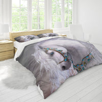 6 x Brand New Horse 3D print bedding set, children s bedding set animal horse motif microfiber duvet cover set with zipper and pillowcase 50x75cm, for children, boys, teens. Horse B, 200x200 cm  - RRP €122.4