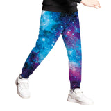 2 x RAW Customer Returns Big Boys Baggy Sweatpants with Pocket Teens Blue Galaxy Graphics Activewear Joggers for Girls Size 14 Unique Design Starry Nebula Long Pants 15 16 Years Juniors Casual Sports - RRP €36.76