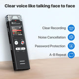 1 x RAW Customer Returns Digital Voice Recorder 64GB, Portable Voice Activated Recorder with Playback, Dictaphone Voice Recorder for Lectures Meetings Sound Audio Recording Device with Password, Variable Speed, MP3 - RRP €39.31