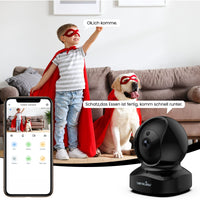 1 x RAW Customer Returns Wansview WLAN IP camera, 2K indoor surveillance camera, 2.4Ghz WiFi pet camera, baby monitor with camera with motion detection, data protection area, two-way audio, Q5 - RRP €34.99