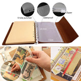 1 x RAW Customer Returns DIN A5 Notebook Vintage Leather Diary Notepad Refillable Sketchbook Sketchbook Blank Kraft Paper Notebook Travel Journal Book Ring Binder with 200 Kraft Pages 100 Sheets and 1 PVC Bag - RRP €20.99