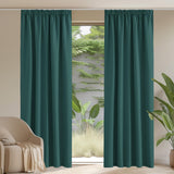 1 x RAW Customer Returns PONY DANCE Extra Long Curtains and Drapes Heat-Insulating Blackout Curtain for Rail System Set of 2 H 260 x W 140 cm Thermal Curtains Against Cold Living Room Curtain Dark Green Opaque - RRP €50.53