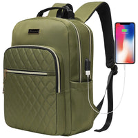 1 x RAW Customer Returns Modoker 15.6 inch Laptop Backpack for Women, Bookbag Teacher Backpack Travel Backpack with USB Charging Port Backpack Purse for Women, Deep Green - RRP €36.07